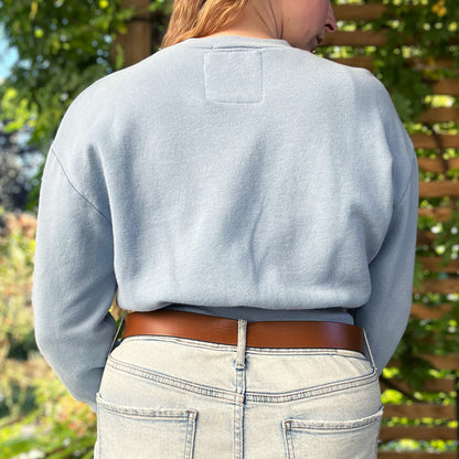 Home Sweet Indiana | Blue Crop Sweatshirt | Medium