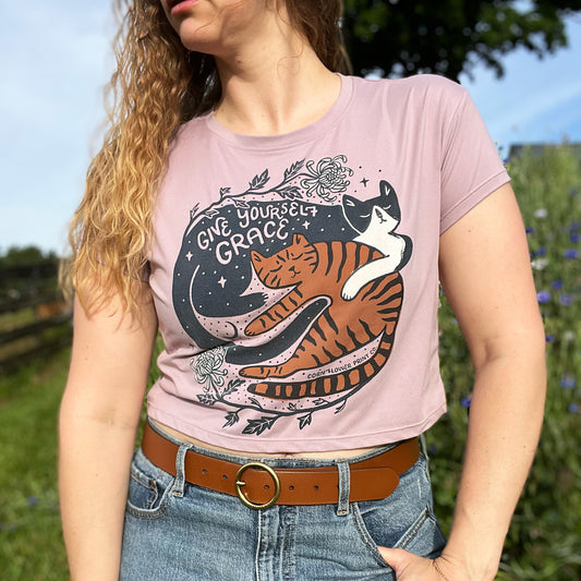 November Birth Flower | Chrysanthemum | Lilac Purple Crop Top | Small