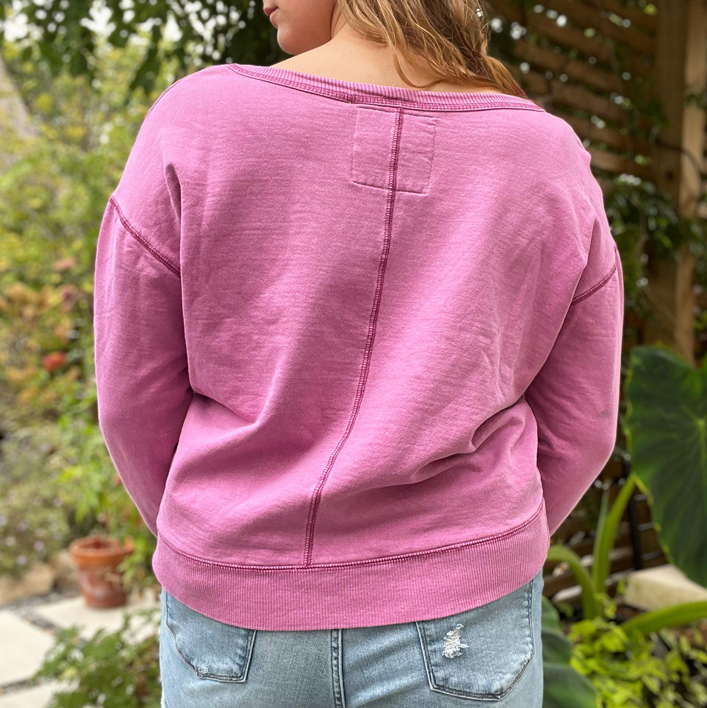 Seek Hope | August Birth Flower | Pink Sweatshirt | Large