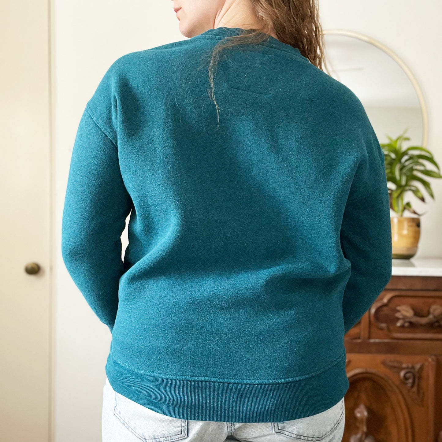 Koi Fish | Nevertheless We Persisted | Dark Blue Sweatshirt with Kangaroo Pocket | Medium