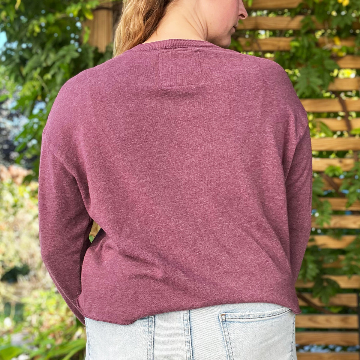 Hope Lives Here | Snowdrops | January Birth Flower | Deep Purple Long Sleeve | Small
