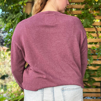 Hope Lives Here | Snowdrops | January Birth Flower | Deep Purple Long Sleeve | Small