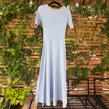 Stay Feral | Opossum | Blue Maxi Dress | Small