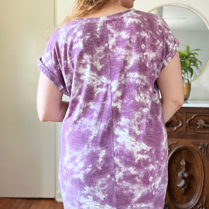 Stay Feral | Opossum | Purple Tiedye Dress | XL