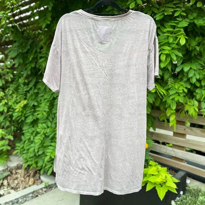 One Day at a Time | July Birth Flower | Muted Purple/Gray Tee | 2X