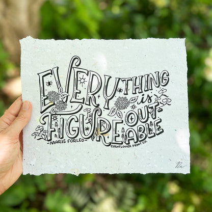 Handmade Paper Poster | Everything is Figureoutable