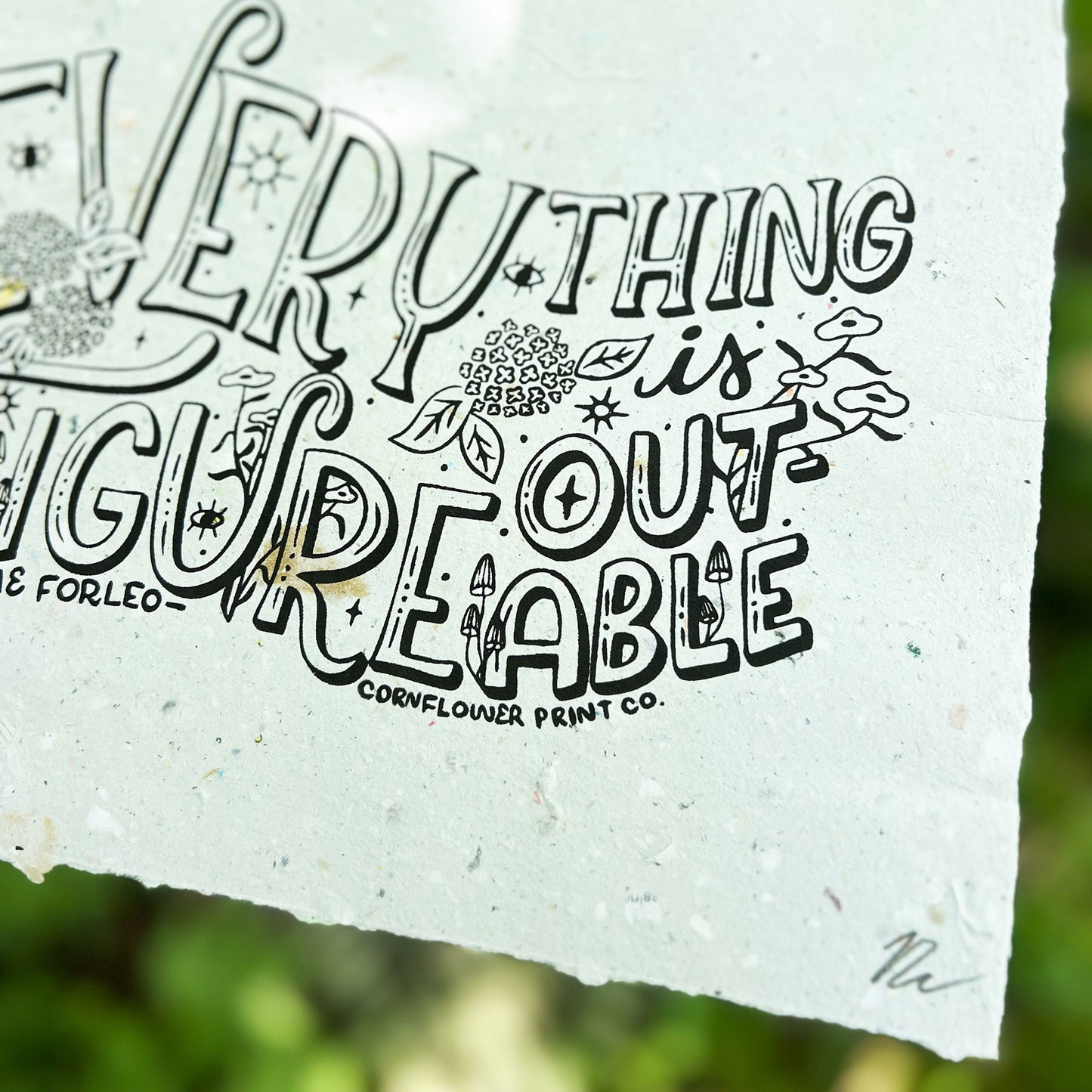 Handmade Paper Poster | Everything is Figureoutable