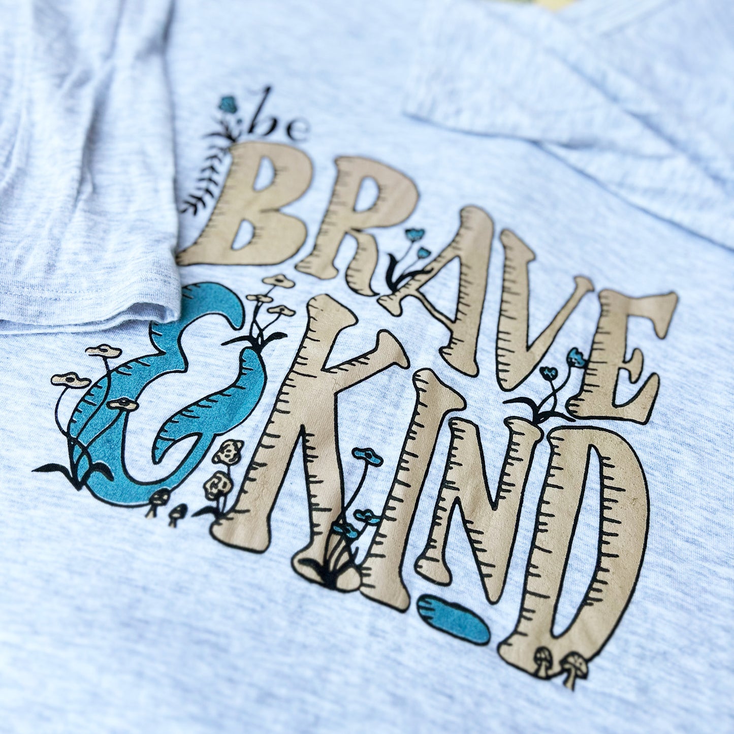 Brave & Kind | Gray 3/4 Sleeve Shirt | Small