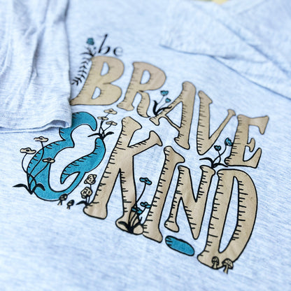 Brave & Kind | Gray 3/4 Sleeve Shirt | Small