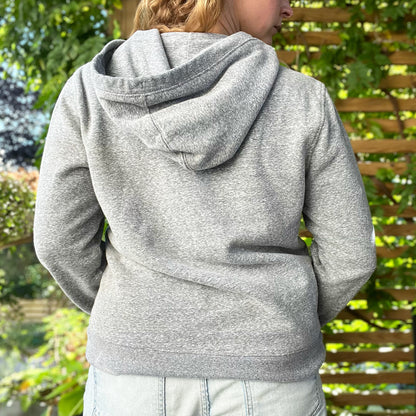 November Birth Flower | Chrysanthemum | Heather Gray Hoodie | Medium