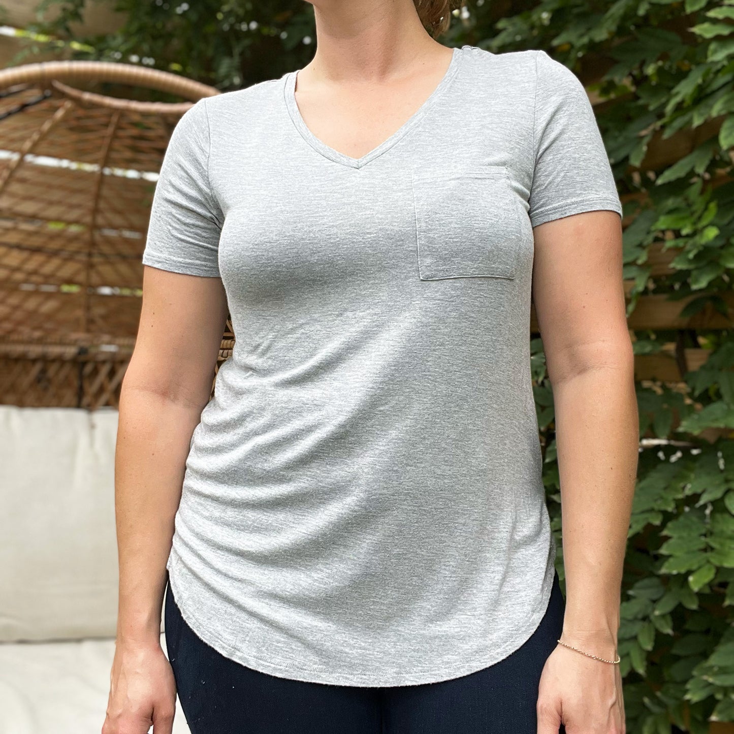 Typewriter | Light Gray Tee | Medium