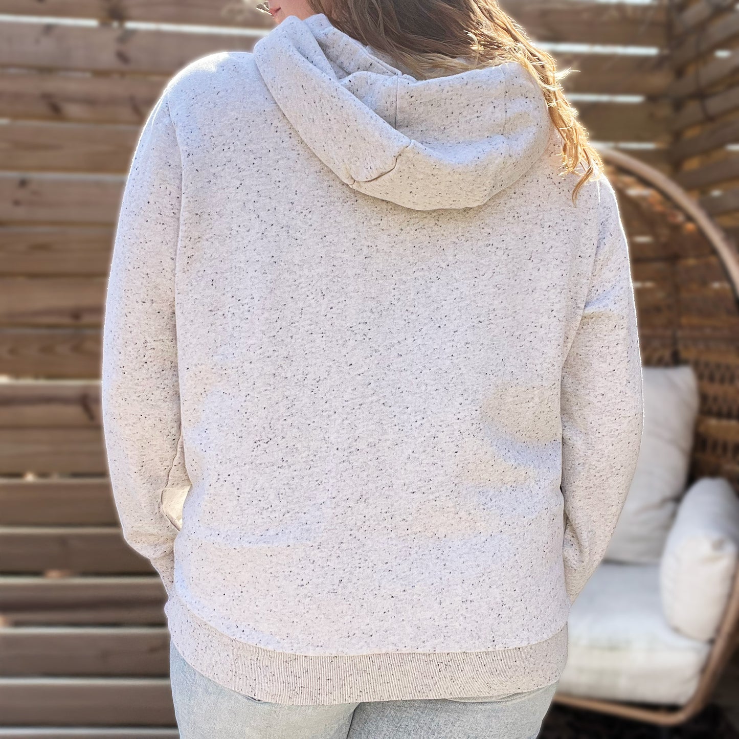 Shop Local | Gray Heather Hoodie Sweatshirt | Large