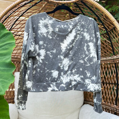 Typewriter | Gray Tiedye Long Sleeve | XS
