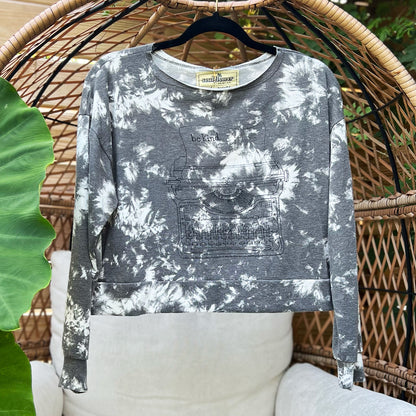 Typewriter | Gray Tiedye Long Sleeve | XS
