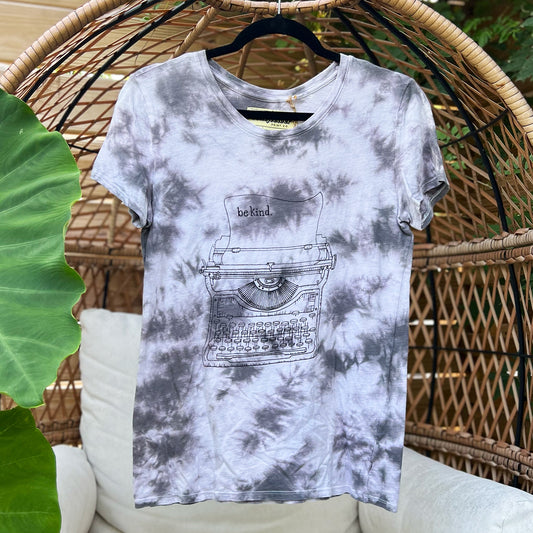 Typewriter | Gray Tiedye Tee | XS