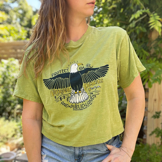 National Parks | Green Crop Top | Medium