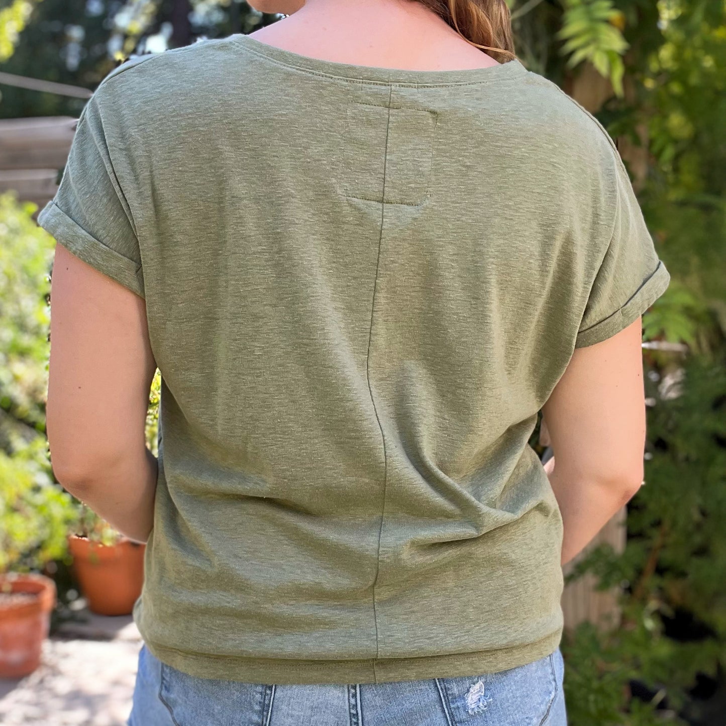 National Parks | Green V-Neck Tee | Large