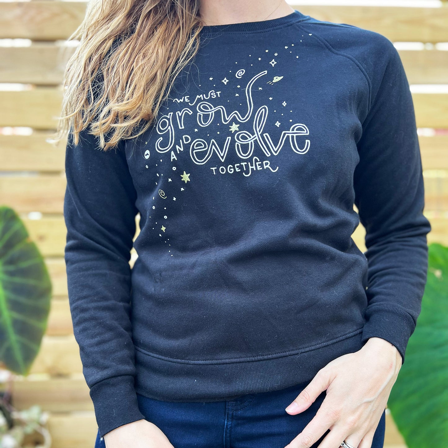 Grow & Evolve | Black Sweater | Medium.