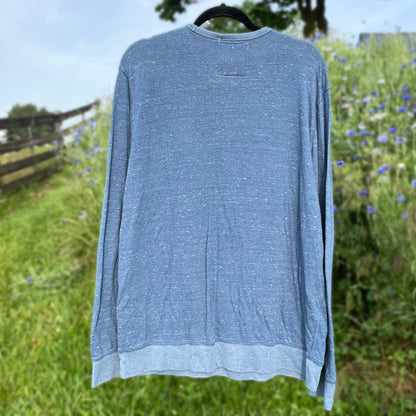 Hope Lives Here | Snow Drops | January Birth Flower | Heather Dark Blue Long Sleeve | 2X