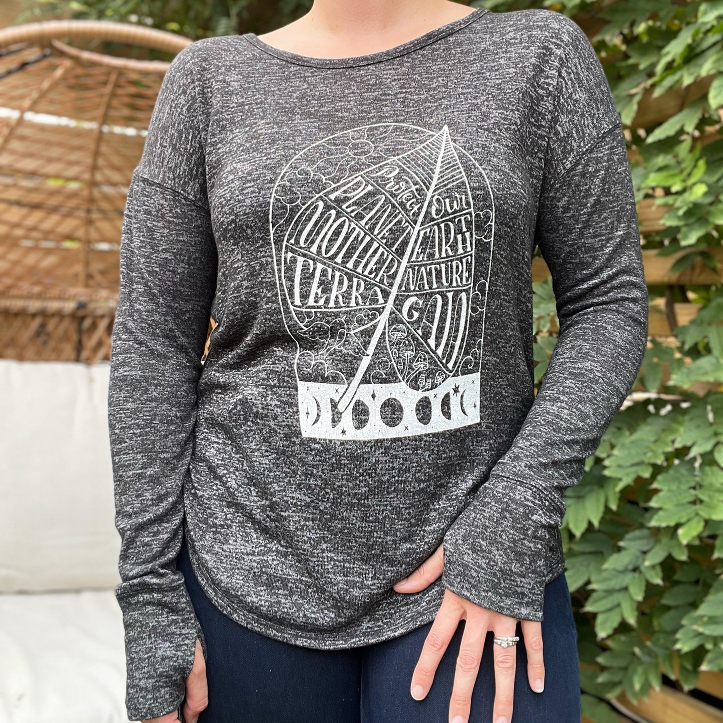 Protect Mother Nature | Heather Gray Long Sleeve | Medium
