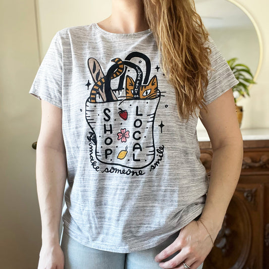 Shop Local | Heather Gray Tee | 2X