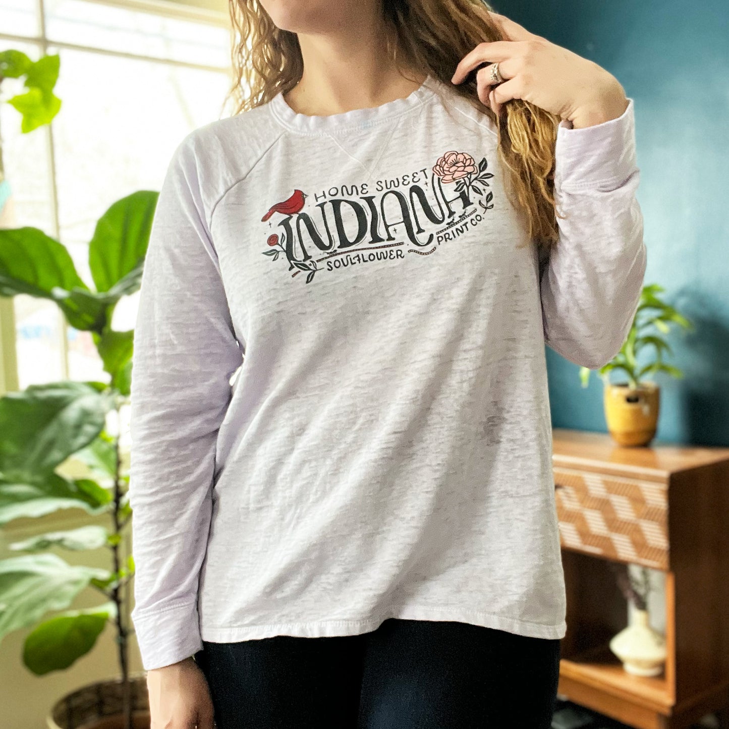 Home Sweet Indiana | Light Purple Long Sleeve | 2X