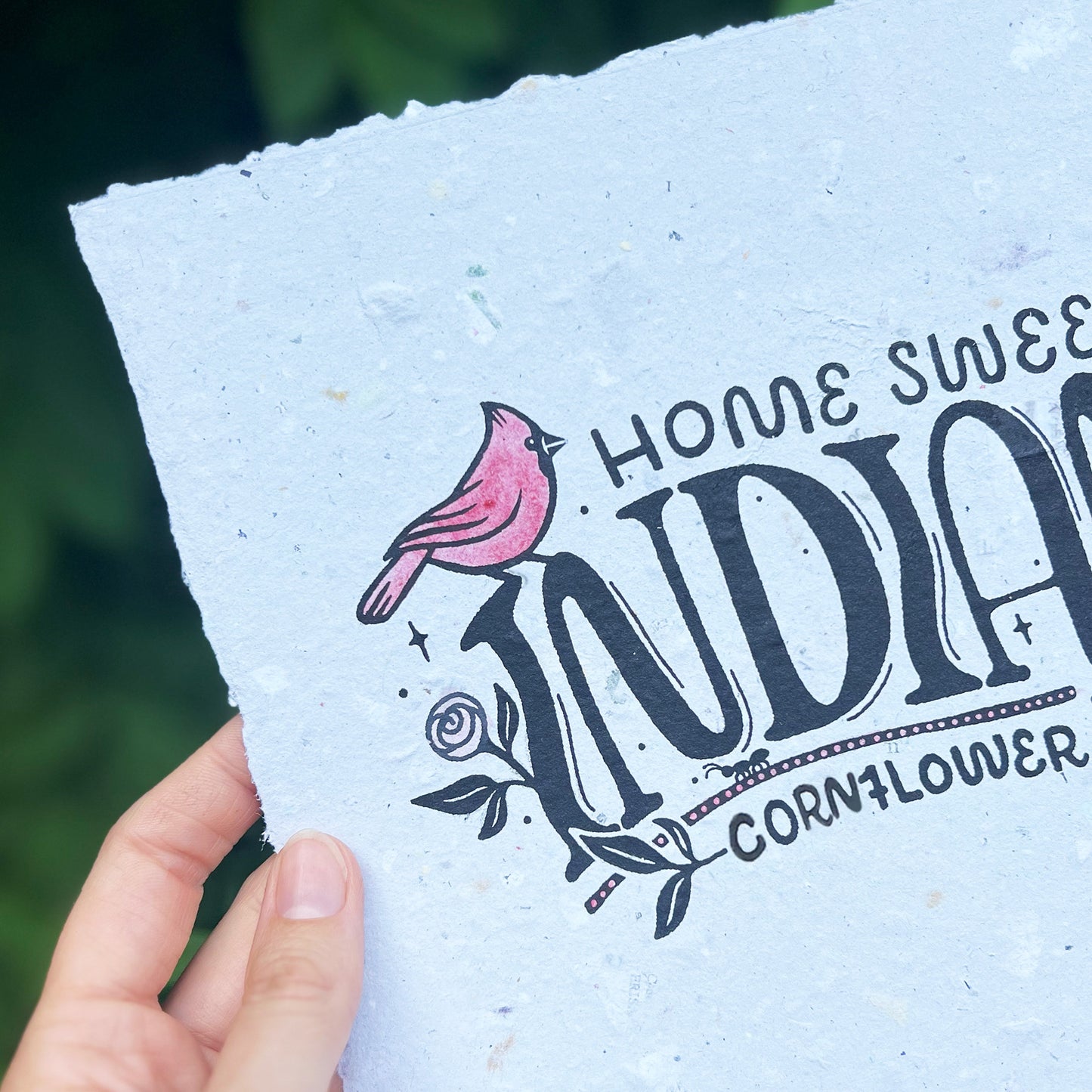 Handmade Paper Poster | Home Sweet Indiana