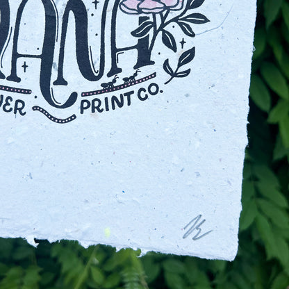 Handmade Paper Poster | Home Sweet Indiana