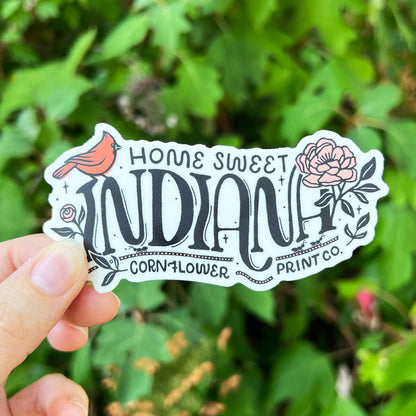 Vinyl Sticker | Home Sweet Indiana