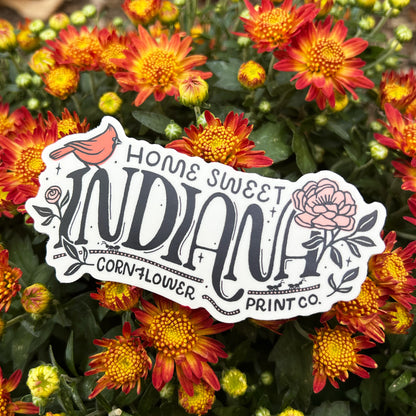 Vinyl Sticker | Home Sweet Indiana