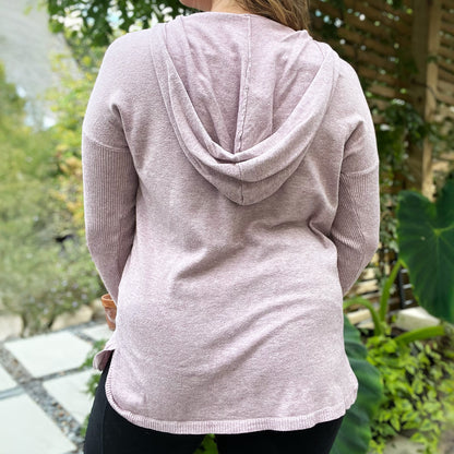 Seek Hope | August Birth Flower | Pink Long Sleeve Hoodie | Large