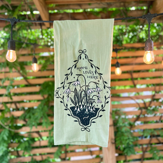 Tea Towel | Snow Drops | January Birth Flower