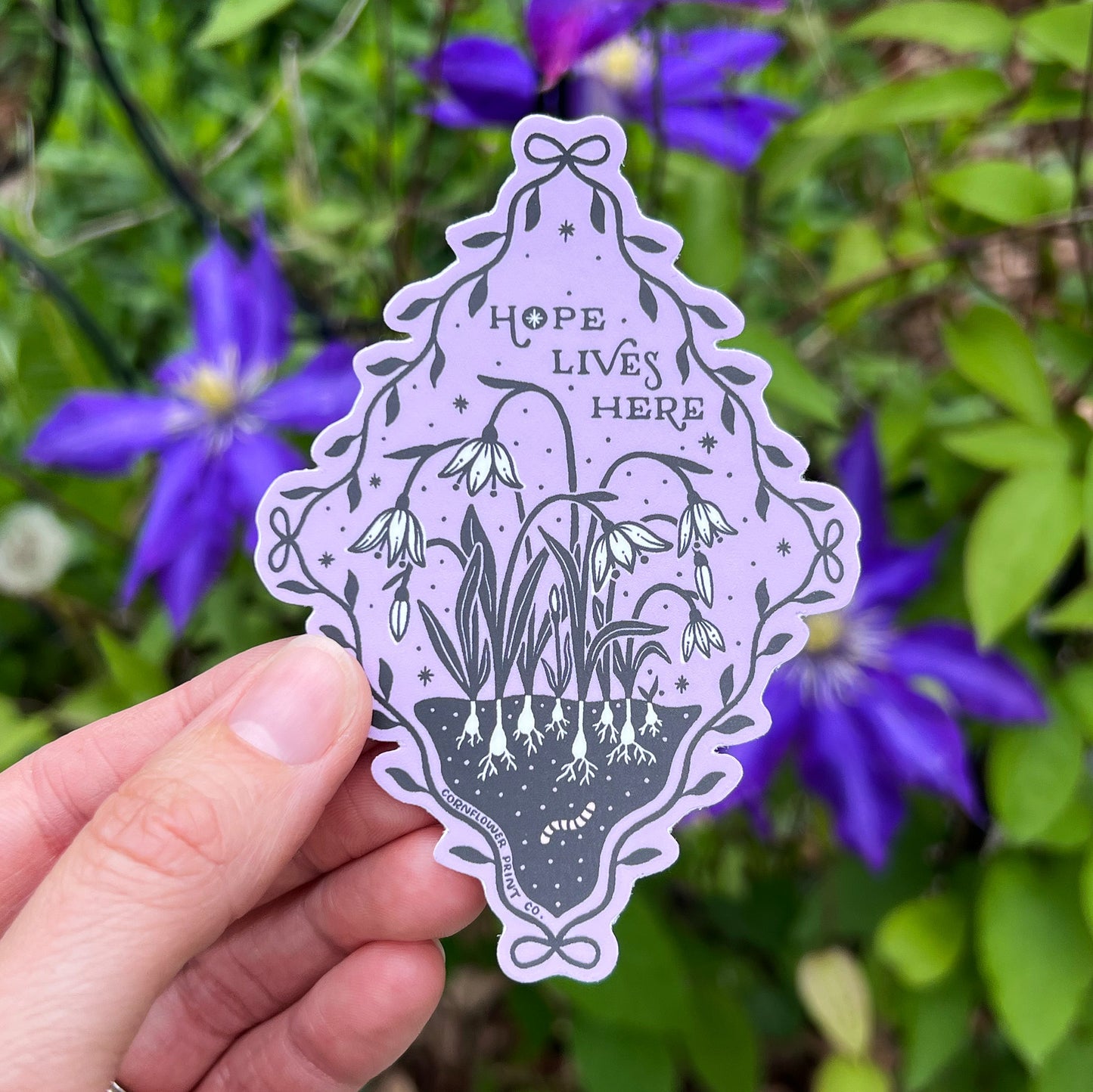 Vinyl Sticker | January Birth Flower | Snow Drops
