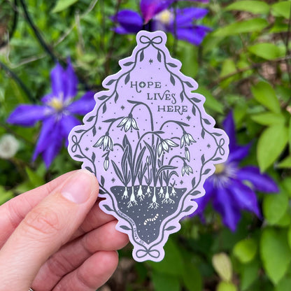 Vinyl Sticker | January Birth Flower | Snow Drops