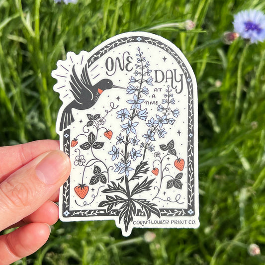 Sticker | July Birth Flower | Larkspur