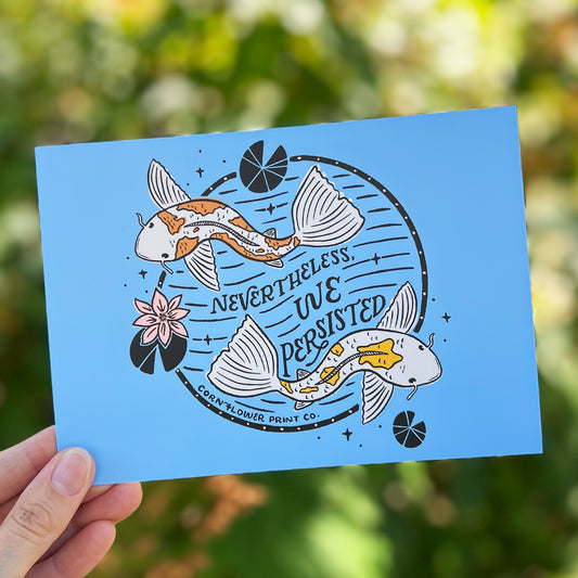 Postcard | Koi Fish Pond | Persistence