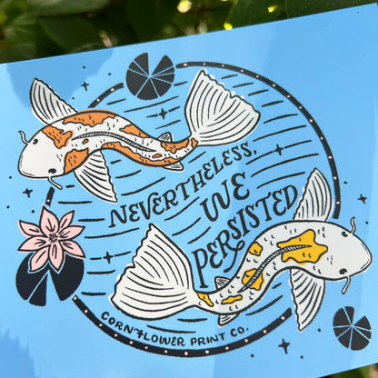Postcard | Koi Fish Pond | Persistence