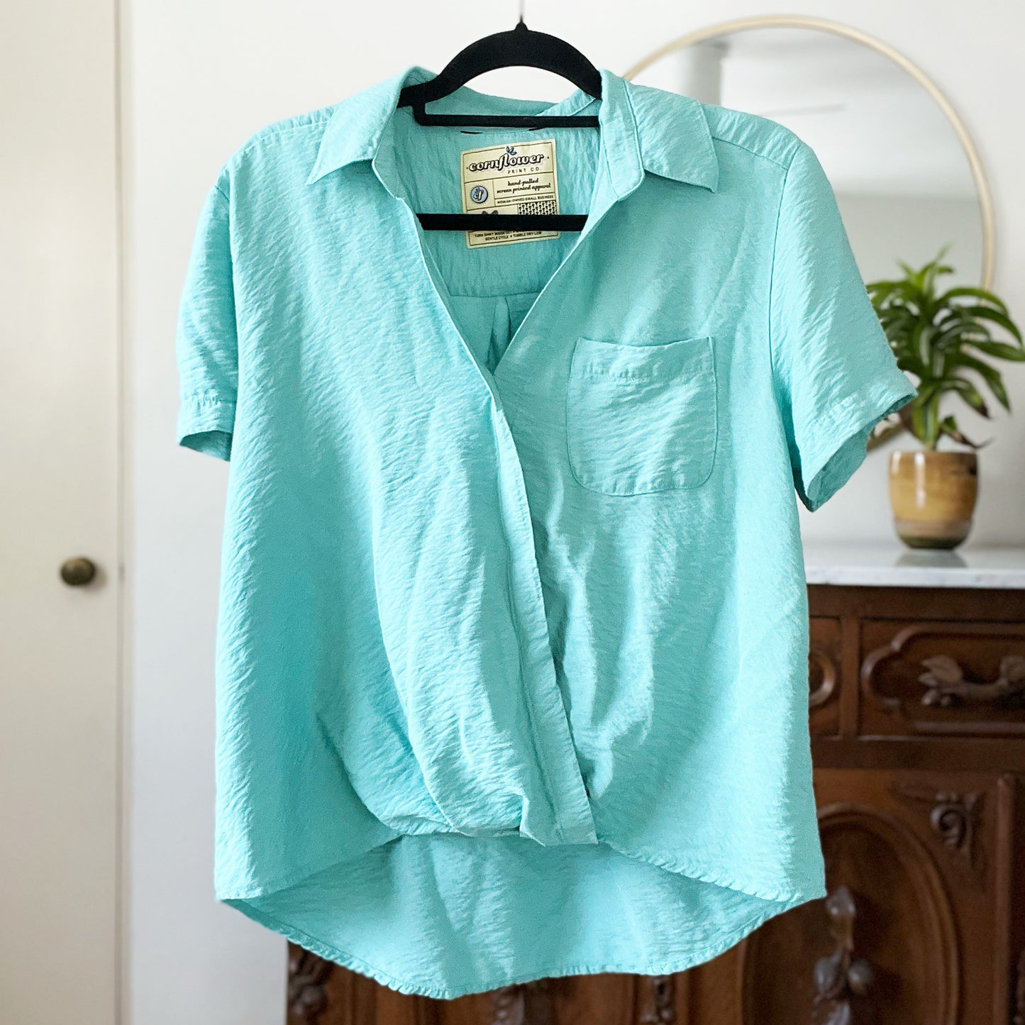 Koi Fish | Nevertheless We Persisted | Teal Blouse | Medium