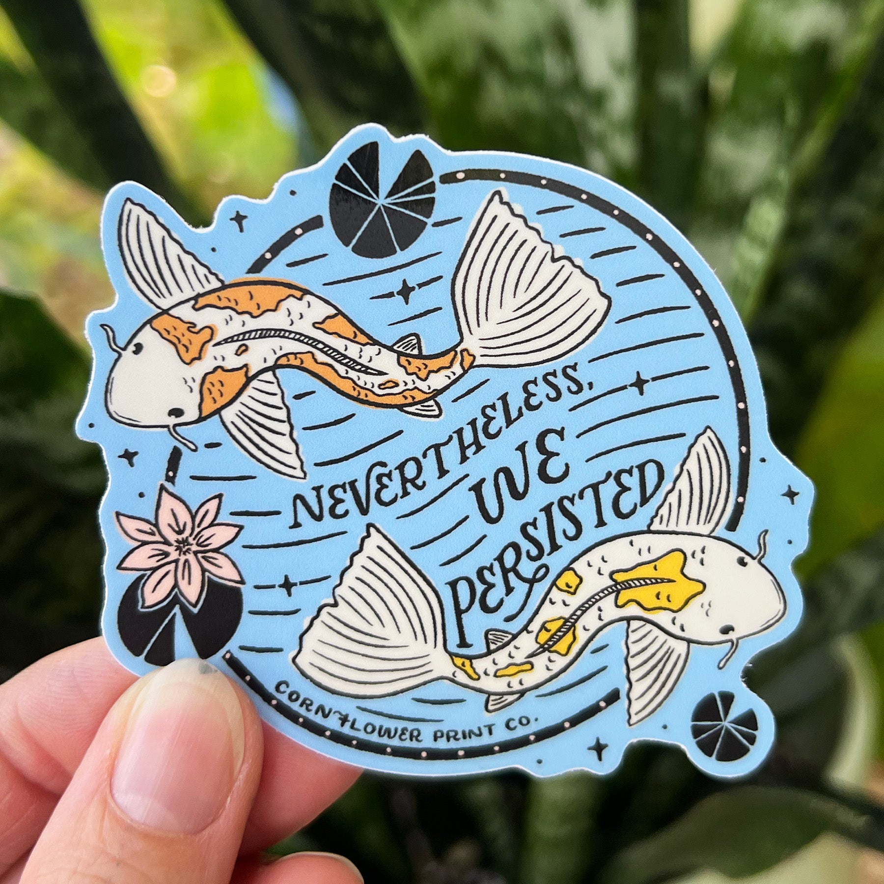 Sticker | Koi Fish Pond | Persistence – Cornflower Print Co.