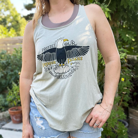 National Parks | Lt. Green Tank Top | Large