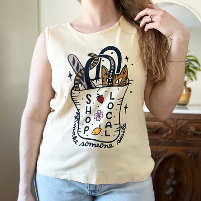 Shop Local | Light Yellow Tank Top | Large
