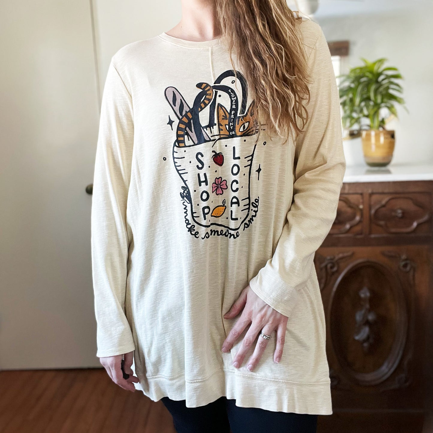 Shop Local | Light Yellow Long Tunic | XL