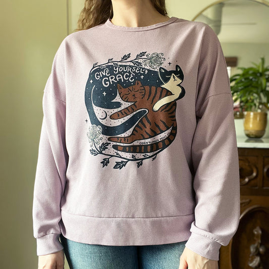 November Birth Flower | Chrysanthemum | Light Purple Long Sleeve | Large