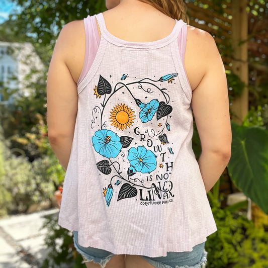 September Birth Flower | Morning Glory | Light Purple Strappy Top | Medium