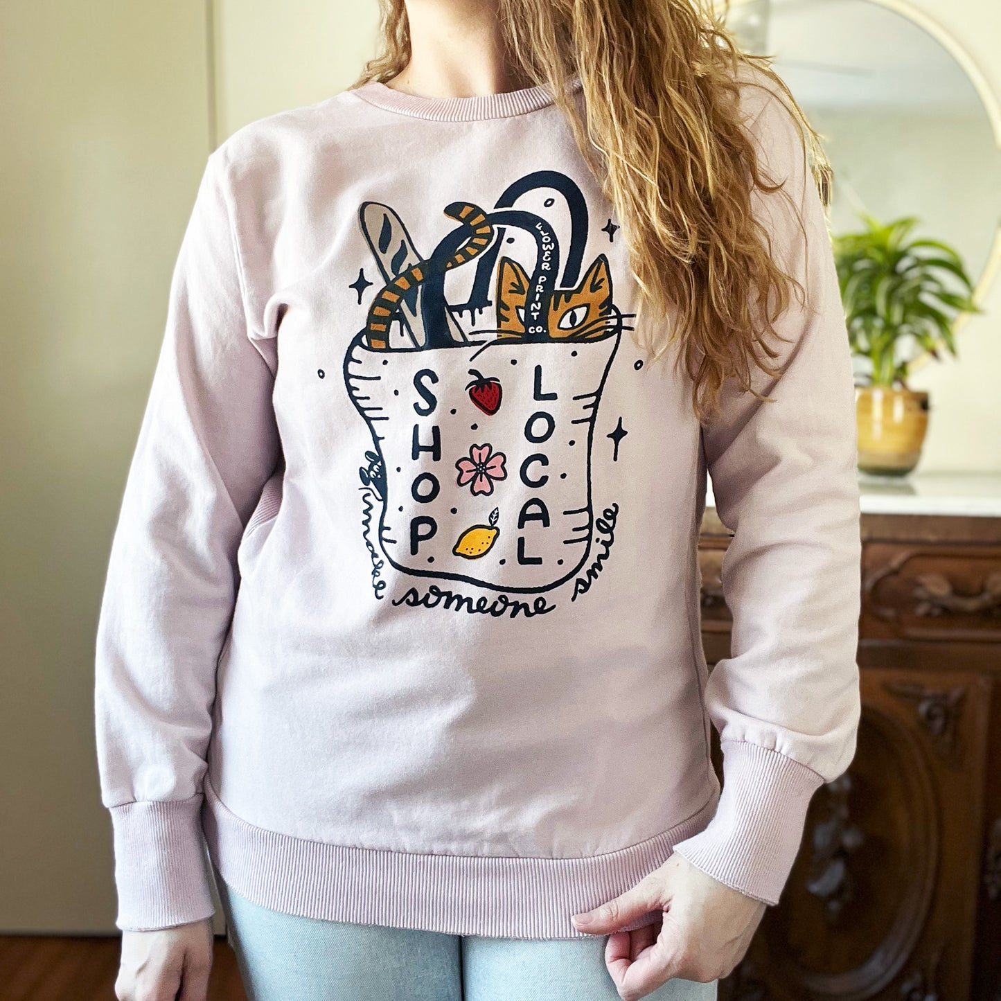 Shop Local | Pink Sweatshirt | Large