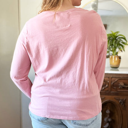 Shop Local | Pink Long Sleeve Shirt | XL