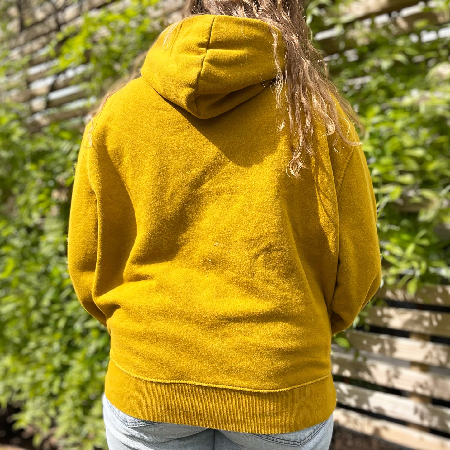 Stronger Together | June Birth Flower | Mustard Yellow Hoodie | Large