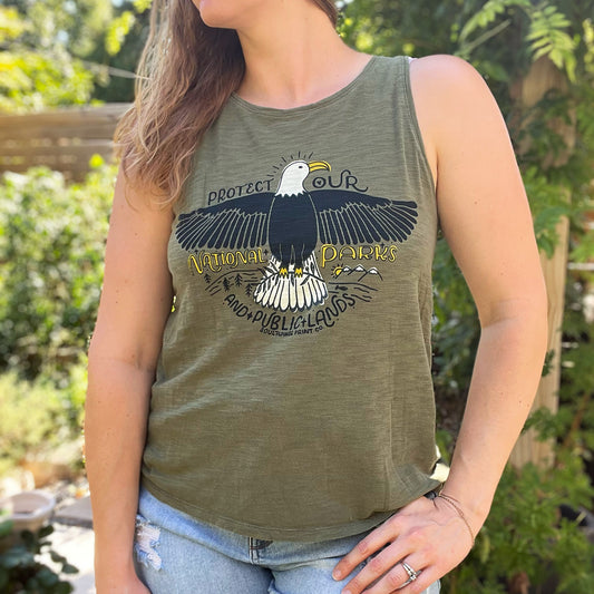 National Parks | Olive Green Tank Top | Small