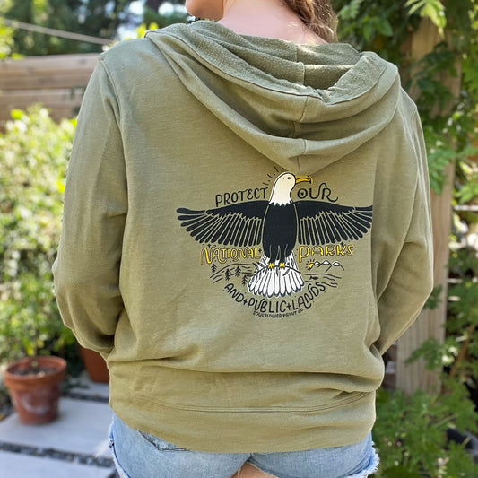 National Parks | Olive Green Zip-Up Jacket | XL