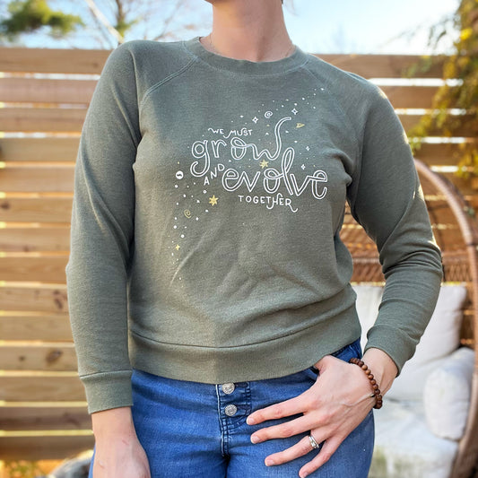 Grow & Evolve | Olive Sweater | Medium